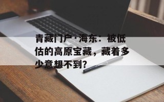 青藏门户·海东：被低估的高原宝藏，藏着多少意想不到？
