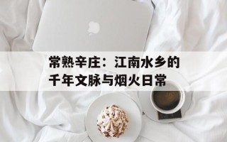 常熟辛庄：江南水乡的千年文脉与烟火日常
