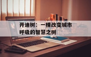 开迪树：一棵改变城市呼吸的智慧之树
