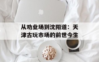 从劝业场到沈阳道：天津古玩市场的前世今生