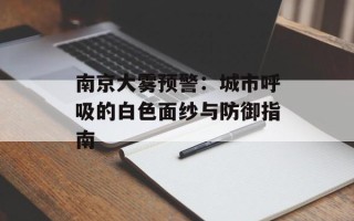 南京大雾预警：城市呼吸的白色面纱与防御指南