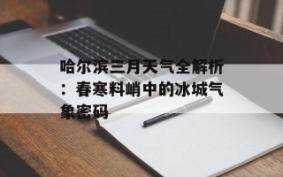 哈尔滨三月天气全解析：春寒料峭中的冰城气象密码