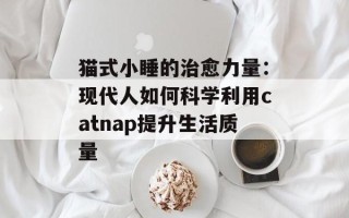 猫式小睡的治愈力量：现代人如何科学利用catnap提升生活质量