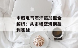中威电气石汗蒸加盟全解析：从市场蓝海到盈利实战