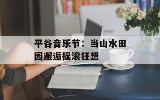 平谷音乐节：当山水田园邂逅摇滚狂想