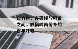 自力村：在碉楼与稻田之间，触摸岭南侨乡的百年呼吸