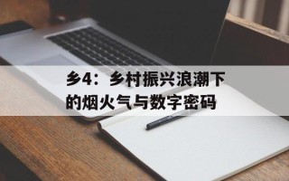 乡4：乡村振兴浪潮下的烟火气与数字密码