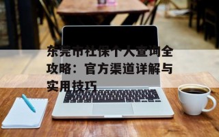东莞市社保个人查询全攻略：官方渠道详解与实用技巧
