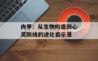 肉甲：从生物构造到心灵防线的进化启示录